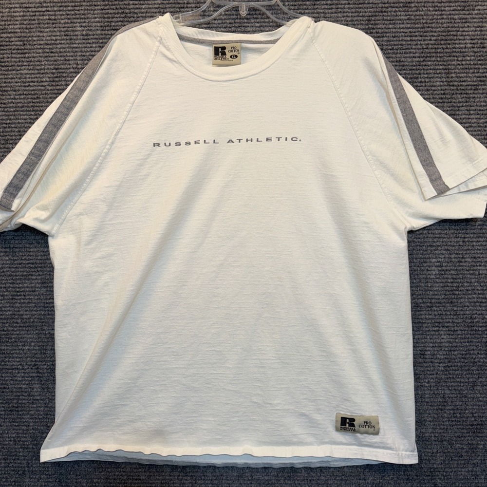 VTG 90's Russell Athletic Pro Cotton Heavyweight Pocket Tee White Men's XL